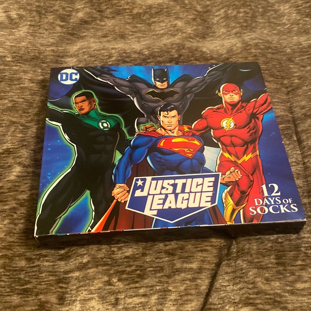 DC Comics Superhero Justice‎ League 12 Days Of Socks Batman Superman Flash
